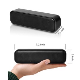 HONKYOB USB Computer Speaker,Laptop Speaker USB Powered Speaker Wired Mini Soundbar Speaker with Mini Design for Computer,Desktop PC,Laptop,Checkout Counter