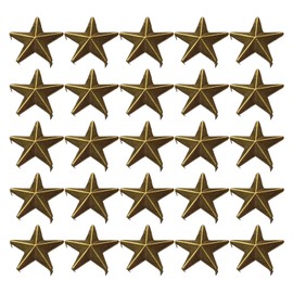 Trimming Shop 50pcs Star Shaped Studs with Spikes - Hand Pressed 5 mm Nail Head Rivets - Suitable for Leather Crafts, Decoration Dresses, Jackets, Straps, Footwear, and Pouch, 10mm