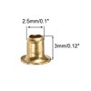 sourcing map Hollow Rivet,2.5mm x 3mm Through Hole Copper Hollow