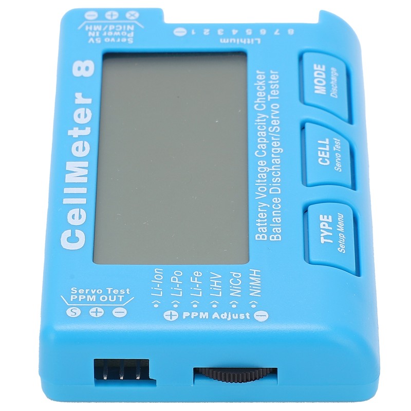CellMeter‑8 Multifunctional LCD Battery Capacity Checker Backlight Voltage Servo Tester