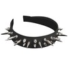 ATekatac Women Leather Headband Steampunk Spiked Headband Gothic Hairband (BS
