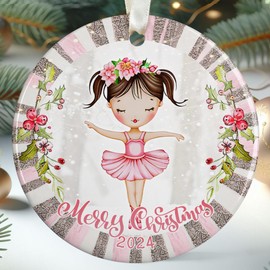 Ballerina Ornaments for Christmas Tree - Ballerina Christmas Ornament, Ballerina Ornament for Girls - Ballerina Gifts, Ballerina Gifts for Girls, Ballerina Gifts for Women - Ceramic Ornament 2024