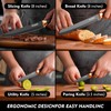 YOSFO Kitchen Knife Set,15 Pcs Knife Set with Block and