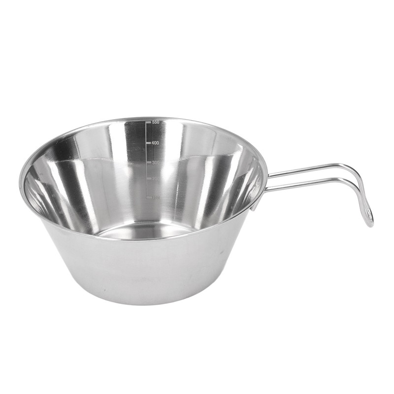3 PCS Stainless Steel Camping Bowl Set Portable BBQ Folding