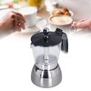 Stovetop Coffee Maker 6 Cup Moka Pot Clear ABS Top