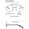 VEVESMUNDO Nickelbrille Lesebrille Runde Retro Klein Metall Lesehilfe Brille Für