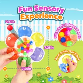 Sensory Toys Color Sorting Toys: Quiet Fidgets for Classroom Montessori Toy for Toddlers, Fine Motor Skill Games Preschool Learning Activities Calm Dwon Travel Toy for Boys Girls Gifts Ages 1-3 3-5