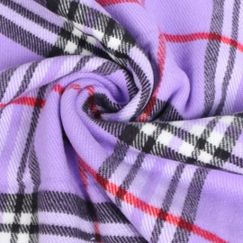 TZ Promise Unisex's Tartan Plaid & Checks Infinity Fashion Scarves for Winter (Infinity Plaid Lavender)