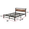 ARFARLY Queen Bed Frame with Wood Storage Headboard,Platform Bed Frame