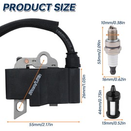 ZAMDOE FS56 Ignition Coil Module Compatible for Stihl FS40 FS40C FS50 FS56 FS56C FS56R FS56RC FS70R KM56 56R HT56C Trimmer/Weedeater, Replace 41444001303 41444001316 4144-400-1302 ZF-IG-A00166