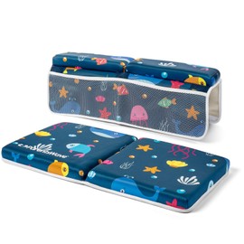 Bath Kneeler and Elbow Rest - Pad Set by ParentsWave Thick Padded Kneeling Mat for Baby Tub Bathing - Bathtub Waterproof Cushion for Infant Bathtime - Washable Foam Pillow for Knee and Arms Protection