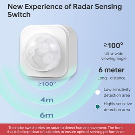 Acmerota Zigbee Smart Motion Sensor Motion Detectors Smart Presence Sensor Wide Range Wide Range Detection for Home Security Works with Alexa, Google Home