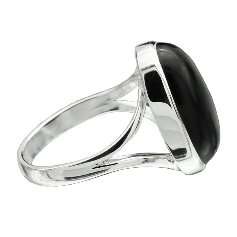 I-be, Onyx Gemstone Ring Oval 925 Sterling Silver, 104412/13 x