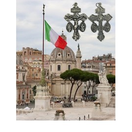 VILLAGE GIFT IMPORTERS Pardon Crucifix with St Benedict Medal and Miraculous Medal Triple Threat Crucifix Cross Made in Italy