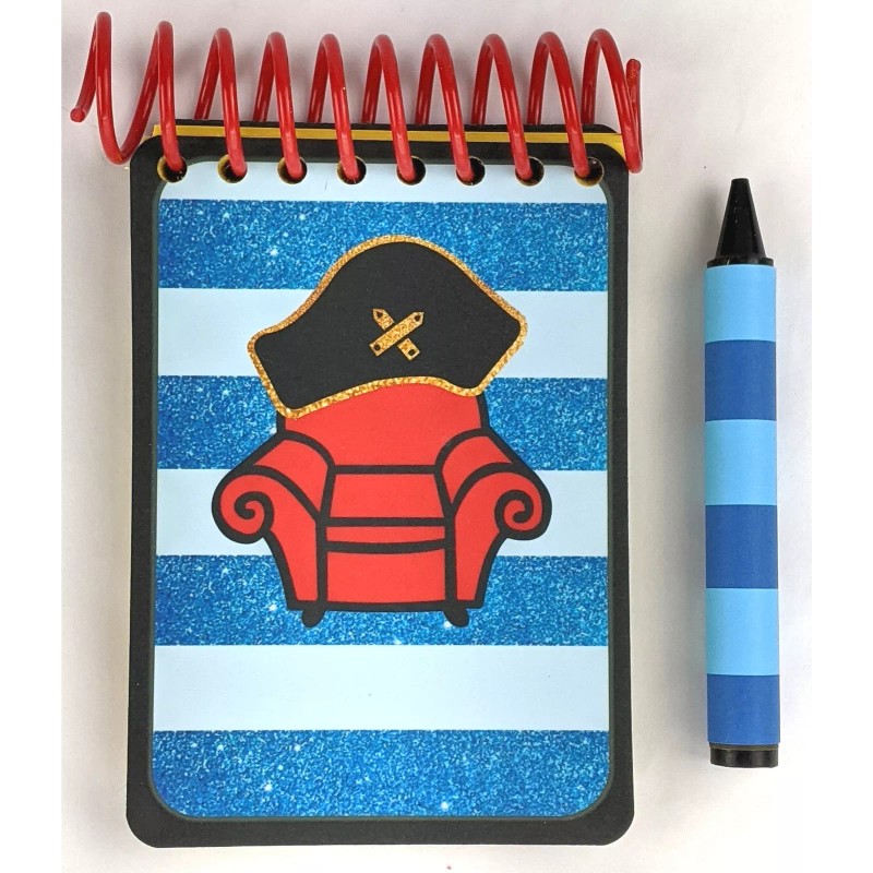 Handy Dandy Notebook Handcrafted Blue Stripes Notebook -PIRATE