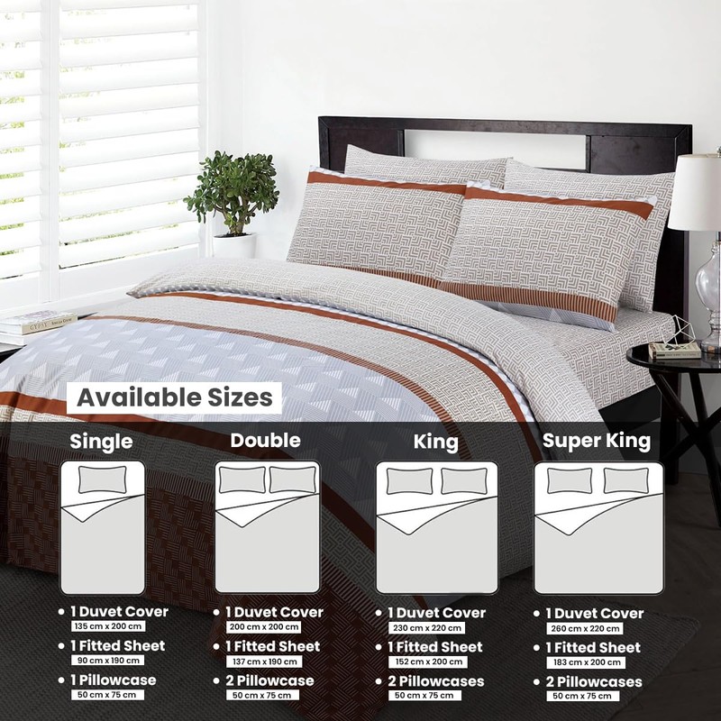 Indus Textiles 3 Piece Bedding Set Soft Brushed Microfiber Single