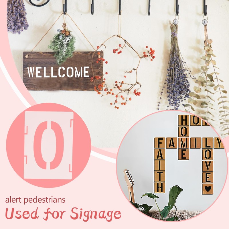 2 Inch Letter Stencils, 42Pcs PET Letter Stencil for DIY