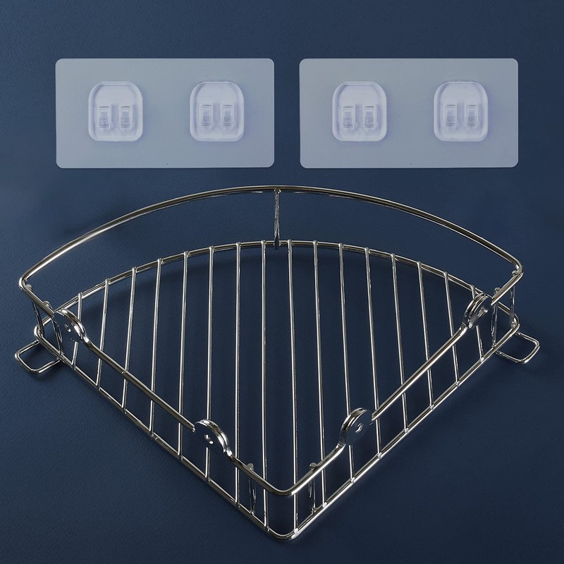 Jetec 8 Pieces Bathroom Shelf Adhesive Hooks Sticker Strong Hooks