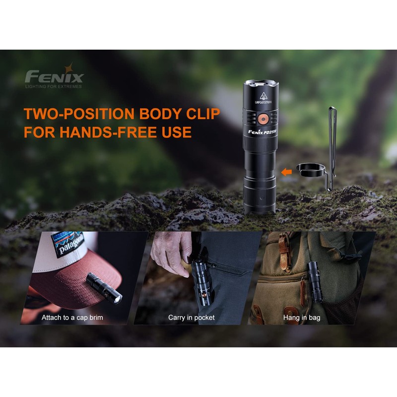 FENIX PD25R Mini-Taschenlampe, wiederaufladbar, 800 Lumen