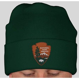 PNW Wonderland Apparel National Park Service Beanie with National Park Service Woven Patch Mens & Womens