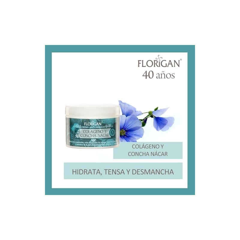 Crema Anti-Arrugas Colágeno y Concha Nácar 350grs. Florigan