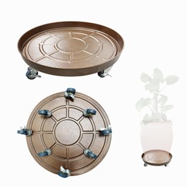 1 Pack Metal Heavy Duty Plant Caddy With Wheels 20 Inch, Round Plant Caddy Suitable For Outdoor and Indoor Mobile Flower Pots, Don't Worry About This Metal Product Getting Deformed or Damaged.