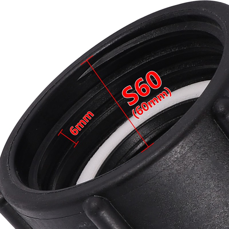 FOGWOWO IBC Adapter 60 mm Coarse Thread Import to BSP