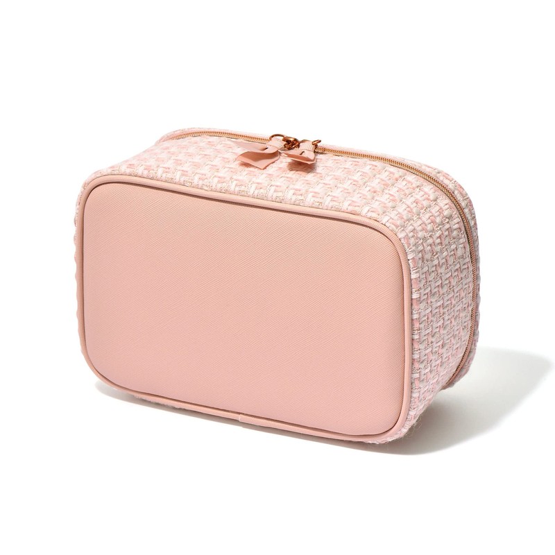 Francfranc Franc Tweed Vanity Pouch, Pink