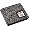 Men's Harris Tweed Bifold Wallet Purse (Grey Herringbone)