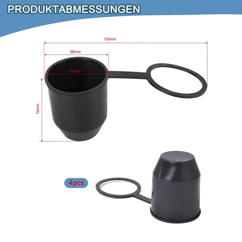 Towing Hitch Protective Cap, Pack of 4 Towing Hitch Cover