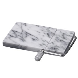 Creative Home Natural Marble Slicer Cheese, Butter Cutter with Replacement Wire, 5" L x 8" W, Off-White (patterns may very)