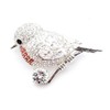 Equilibrium Robins Appear Silver Plated Sparkle Brooch
