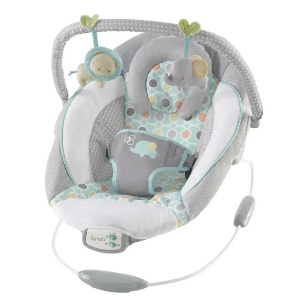 Ingenuity Soothing Baby Bouncer - Asiento infantil con vibraciones, barra