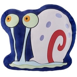 United Labels Spongebob Schwammkopf Kissen, Gary Kopfkissen, 43x25 cm, Blau, Sofakissen, Plüsch Dekokissen, Zierkissen
