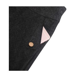 BBONL INEDRESS Skirt Women's Long Vintage Elegant Plaid Winter Skirt, Warm, Elastic Waist, A-Line Skirts, Casual, High Waist, Midi Skirt, black