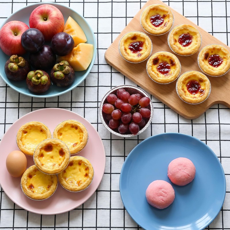 Alrhso 100 Pack Disposable Ramekins Egg Tart Baking Cups 2.8