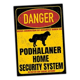 Podhalaner Sign Danger Security System Door Sign Dog Sign Warning Sign Dog Tatrahund Safety Sign Dog Private Property Dog Warning Warning