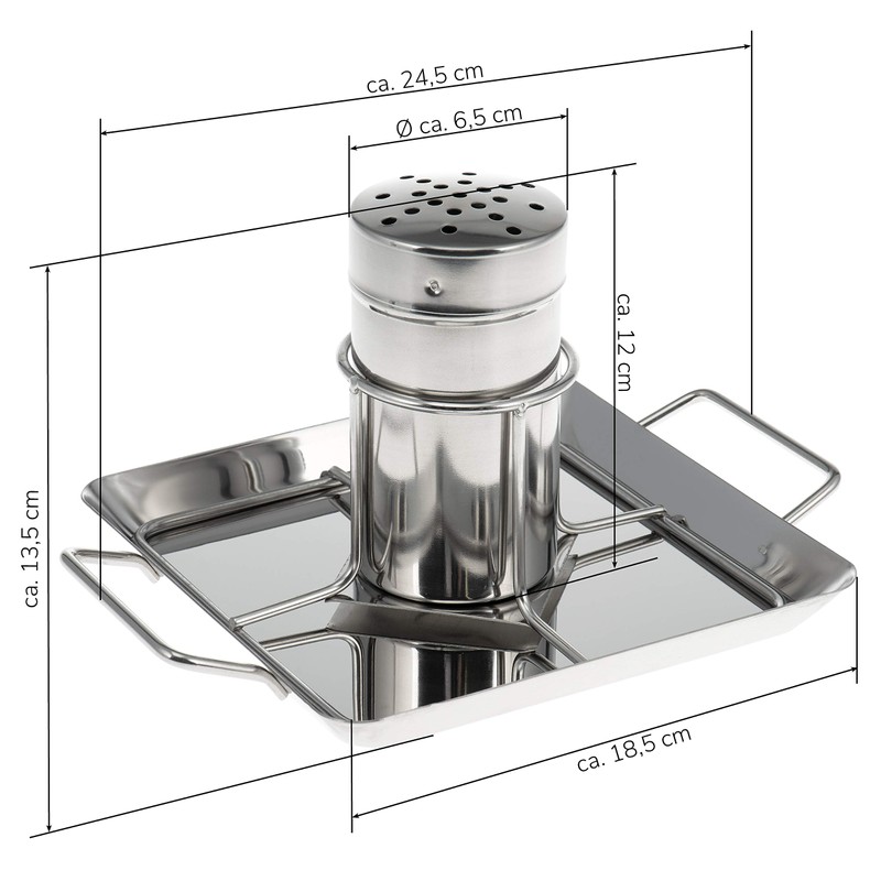 bremermann Chicken Roaster with Aroma Container Stainless Steel Approx. 24.5