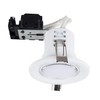 MiniSun | Modern Fire Rated Gloss White GU10 Recessed Ceiling
