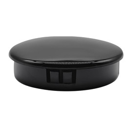 MARINE CITY Black 2-1/2 Inch PC Construction Steering Wheel Center Cap - High Strength, Fatigue Resistant, Easy Install, Gloss Finish - Ideal for Marines, Boats, Yachts