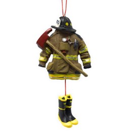 Kurt Adler Resin Fireman Dress Ornament - Christmas Ornament