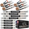 VULCAN Complete Axle Strap Tie Down Kit with Wire J-Hook