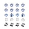 Possbay Motorcycle Fairing Bolt Kit, Stainless Steel + Plastic, Silver