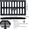 MASSLUNT Cast Iron Drain Grate, 20x12 Outdoor Drain Cover, A