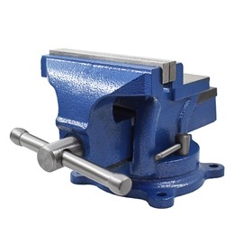 GXYWADY 5 Inch Heavy Duty Bench Vise with 360 Degree Swivel Base for Woodworking, Home Shop