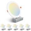 Amico 6 Pack 8 Inch 5CCT Ultra-Thin LED Recessed Ceiling