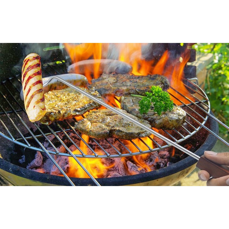 PEPKICN 18 Inches Food Flipper - Stainless Steel BBQ Meat