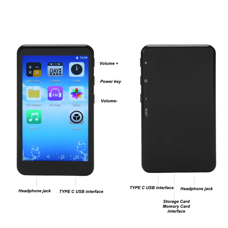 MP4 Player Recorder Multifunction IPS HD Screen HiFi Lossless Sound