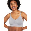 Motherhood Maternity Women's Maternity Seamless Clip Down Nursing Bra, Grey,
