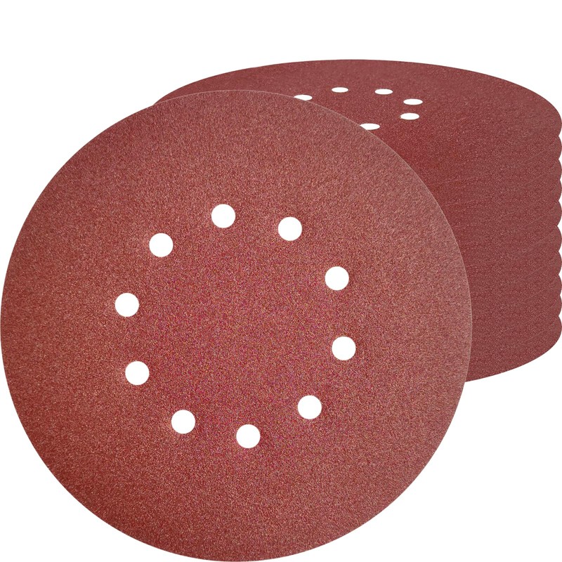 Tonmp 10 Pack 9-Inch 10 Hole 120 Grit Drywall Sandpaper